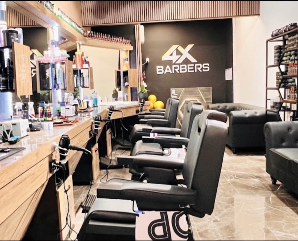 Interior of 4X Barbers Mobilia Malmö